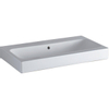 Geberit ICon wastafel - 75x48.5x15.5cm - 1 wasbak - 0 kraangaten - met overloopgat vuilafstotend - keramiek - glans wit SW422310