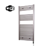 Sanicare HVW Elektrische Radiator - 111.8x45cm - 596W - wifi - thermostaat - zwart - rechtsonder - inox look (zilver) SW1185582