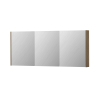 INK SPK2 spiegelkast – 180x74x14 cm – 3 deuren, dubbelzijdige spiegeldeuren – Zuiver Eiken mat SW440328