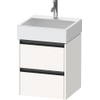 Duravit Ketho 2 meuble sous-lavabo - 2 tiroirs - 48.4x46x54.9cm - poignées anthracite - blanc super mat SW772248