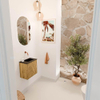 Mondiaz JOYA 40cm meuble de salle de bains - couleur Oak - Vasque FAYE position Droite Sans trou de robinet couleur Urban SW1421144
