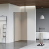 FugaFlow Eccelente Vetro douche à l'italienne salle de bain - 160x200cm - verre fumé - bras plafond - gunmetal SW1124416