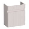 BRAUER Joy Wavy meuble lavabo d'angle - 40x45x22cm - porte ouvrant à droite - sans poignée - sable mat SW1201283