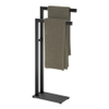 Zack LINEA Handdoekstandaard - 80x40x30cm - dubbel - zwart SW538637