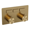 BRAUER Gold Edition - 3 fonctions - mitigeur thermostatique encastré - boutons-poussoirs - parties encastrées/apparentes - or brossé PVD SW925646