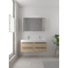 Bruynzeel Bando badmeubelset 120x45cm 2 kraangaten 2 wasbakken 4 lades met spiegelkast met softclose Composiet bardolino SW383393 Bruynzeel Bando badmeubelset 120x45cm 2 kraangaten 2 wasbakken 4 lades met spiegelkast met softclose Composiet bardolino SW383393