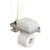Tiger Caddy Porte-rouleau de papier toilette avec tablette Acier inoxydable brossé SW877202