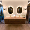 Mondiaz CIRO-DLUX Badkamermeubelset - 190x45x50cm - Solid surface wastafel Saba - 2 wasbak Dubbel - 2 kraangaten - 4 lades - Dusk SW1533370