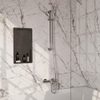Brauer Chrome Edition thermostatische opbouw badkraan met glijstang 1 stand staafhanddouche en 150cm doucheslang Chroom SW715469 Brauer Chrome Edition thermostatische opbouw badkraan met glijstang 1 stand staafhanddouche en 150cm doucheslang Chroom SW715469