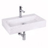 Fortifura Fuente pack lave-mains – rectangulaire – 38 x 24 x 8 cm – marbre blanc – robinet inox SW1111482
