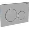 Geberit Sigma20 bedieningsplaat - 2-toets spoeling - rond - vergr.geborsteld rvs/gepolijst/geborsteld - dualflush - geborsteld rvs SW63527