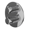 IVY Pact Partie apparente - pour mitigeur thermostatique encastré - 3 voies - inverseur arrêt/déviation - rosace ronde - Chrome SW1030991