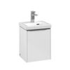 Villeroy & Boch Subway 3.0 meuble sous-lavabo - 40x40x30cm - avec 1 porte à ouverture à droite avec fermeture douce avec poignée brillante en aluminium panneau de particules Brilliant White SW701652