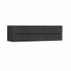 H&R Badmeubelen Juice Wastafelonderkast - 180x45x50cm - rechterhoek afgerond - 4 lades - geïntegreerde greep - basalt SW1491407