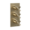 Crosswater MPRO Crosshead Robinet encastré - sans élément encastré - 3 poignées brossé - laiton SW1407036