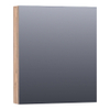 BRAUER Plain Spiegelkast - 60x70x15cm - 1 linksdraaiende spiegeldeur - MFC - Almond SW499581