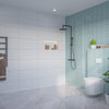 Fortifura Galeria Inloopdouche - glas - 30x200cm - 8mm - nano - blind - inbouw profiel - mat glas (helder) SW1170629