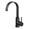 Brauer Black carving Mitigeur de lavabo sur plage - haut - pivotant - levier long et fin carving - noir mat SW716134