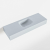 MONDIAZ LEX Opbouwwastafel 90x30x12cm 0 kraangaten wasbak midden Solid Surface Clay mat SW476437 MONDIAZ LEX Opbouwwastafel 90x30x12cm 0 kraangaten wasbak midden Solid Surface Clay mat SW476437