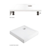 Crosswater Showertray Panneau de douche 100X100cm Quart de cercle sans receveur de douche Blanc SW31296