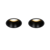 QAZQA Dept Spot encastrable - lot de 2 - 10.5x10.5x10.4cm - à intensité réglable - IP44 - Rond - Noir SW1209525