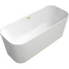 Villeroy & Boch Finion kunststof vrijstaand duobad quaryl ovaal m. Emotion functie 170x70x48cm incl. push-to-open afv.plug +overloop + designring gold/wit SW106612 Villeroy & Boch Finion kunststof vrijstaand duobad quaryl ovaal m. Emotion functie 170x70x48cm incl. push-to-open afv.plug +overloop + designring gold/wit SW106612