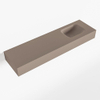 MONDIAZ LEX Opbouwwastafel 110x30x12cm 0 kraangaten wasbak rechts Solid Surface Smoke mat SW476491 MONDIAZ LEX Opbouwwastafel 110x30x12cm 0 kraangaten wasbak rechts Solid Surface Smoke mat SW476491