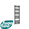 FugaFlow Eccelente Acces badkamer radiator 60x160cm recht middenaansluiting 761watt mat zwart - Black Friday - SW1123386