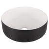 Differnz MIRA Vasque à poser - 36x12cm - céramique - noir/blanc SW1236911