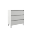 Saniclass Chaci PLUS Meuble bas de salle de bains - 80x86x46cm - 3 tiroirs - Poignée intégrée - MDF - blanc mat SW1212799