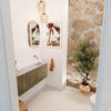 Mondiaz JOYA-DLUX 100cm toiletmeubel - kleur Dusk - Wastafel FAYE positie Rechts Zonder kraangat kleur Glace. SW1423163
