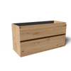 Saniclass Vita Badkamermeubelset - 120x60x46cm - 2 lades - greeploos - topblad - rustiek eiken SW1439462