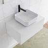 Mondiaz Lagom Meuble salle de bains 70x30.9x45cm Solid Surface Talc 1 tiroir avec lavabo BINX vasque à poser Centre 1 trou de robinet SW408984