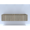 H&R badmeubelen Juice Wastafelonderkast - 180x45x40cm - afgeronde hoeken - 2 lades - geïntegreerde greep - french oak SW867608
