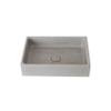 Ideavit opzetwaskom - 41.5x28x10cm - rechthoek - zonder kraangat - beton (grijs) SW799402