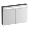 BRAUER Promise armoire de toilette – 99 x 70 x 15 cm – LED directe en haut – 2 portes – Timber Grey SW1203708