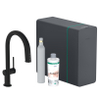 Hansgrohe Aqittura M91 SodaSystem 210, uittrekbare uitloop 1jetsBox, starter set mat zwart SW1567463