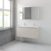 Bruynzeel Matera badmeubelset 56.5x120x50cm 2 kraangaten 2 wasbakken 4 lades met spiegelkast met softclose composite kasjmier grijs SW384467 Bruynzeel Matera badmeubelset 56.5x120x50cm 2 kraangaten 2 wasbakken 4 lades met spiegelkast met softclose composite kasjmier grijs SW384467