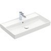 Villeroy & Boch Collaro meubelwastafel onderzijde geslepen 80x47cm met overloop 1 kraangat wit SW358317 Villeroy & Boch Collaro meubelwastafel onderzijde geslepen 80x47cm met overloop 1 kraangat wit SW358317