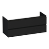 BRAUER Joy meuble sous-lavabo 120 2 tiroirs softclose - sans poignée - 1 découpe pour siphon - noir mat SW1201039