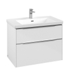 Villeroy & Boch Subway 3.0 wastafelonderkast - 77.2x57.9cm - 2 lades - Brilliant White (wit) SW641504