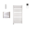 Sanicare HVS - Moda Elektrische Radiator - 120x60cm - 876W - met afstandsbediening - thermostaat - chroom - linksonder - mat wit SW1210889