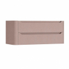 H&R Badmeubelen Juice Meuble sous vasque - 120x45x50cm - angle gauche arrondi - 2 tiroirs - poignée intégrée - strawberry SW1489891