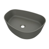 Arcqua Rocker waskom - 50x37x13cm - opbouw - rechts - organisch - cast marble beton mat SW927803