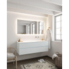 Mondiaz VICA ensemble de meuble de salle de bain - 150cm - meuble sous-vasque argile - 2 tiroirs - lavabo nuage droite - sans trou de robinet - miroir LED - version XL 60cm de haut SW1097955