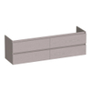 BRAUER Joy meuble sous-lavabo 160 4 tiroirs softclose - sans poignées - 2 découpes pour siphon - Timber Greige SW1201127
