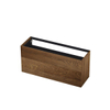 INK Wastafelonderkast - 140x45x65cm - 2 lades - push to open - met rechte opdekfronten - Eiken - Chocolate SW493893