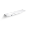 Clou Hammock wastafelblad 180x50.3x14.5cm enkele waskom links aluite wit mat SW108228 Clou Hammock wastafelblad 180x50.3x14.5cm enkele waskom links aluite wit mat SW108228