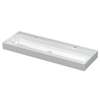 INK Unit wastafel - 120x40x10cm - 1 wasbak - 2 kraangaten - porselein wit glans SB0204091
