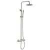 Wiesbaden 304 thermostatische regendoucheset – opbouw – Ø25 cm hoofddouche – 2-standen handdouche – geborsteld RVS SW95534
